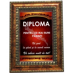 Diploma in rama  Pentru cei mai buni parinti!